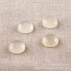 Ágata blanca natural redonda superficie de anillo calcedonia redonda plana diy material incrustado accesorios de joyería ventas directas de fábrica