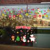 Fan Xi XH6258 Adesivos de Parede de Natal Ano Novo Desenho Animado Bola de Natal Colorida Decoração de Natal Janela de Vidro Adesivos de Parede