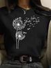 Amor Estampa Girassol Margarida Feminina Camiseta Flor Harajuku