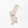 Medias para Niña Primavera y Otoño Algodón Fino Leggings para Niña Bebé Estilo Coreano con Pétalos Medias Infantiles