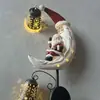 Produto Novo de Inverno 2026 Gato Preto Lua Lâmpada de Chão Boneco de Neve de Natal Lua Plug-in Lâmpada de Chão