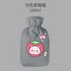 Bolsa de água quente para cama, enchível, espessa, para aquecer a cintura, compressa quente, abdômen, aquecedor de mãos, capa de tecido pelúcia, uso duplo para compressa quente e fria