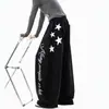 Calça de moletom cinza com estampa de letras estilo americano, unissex, coleção de outono, calça atlética hip-hop retrô, streetwear, calça longa de perna larga