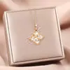 Venda quente transfronteiriça colar de aço titânio corpo inteiro luxo leve personalidade feminina moda banho ouro 18K corrente clavícula joia não desbota