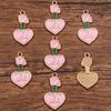 21 Pingente Multicolorido de Dia dos Namorados Gota de Óleo Amor Rosa AMOR Balão de Ar Quente Faça Você Mesmo Joias de Liga Pequenos Acessórios