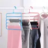 Estante Multifuncional de Cinco Niveles para Pantalones, Estante Colgante para Pantalones y Bufandas de Armario Doméstico, Estante Antideslizante de Múltiples Niveles para Bufandas, Estante para Corbatas