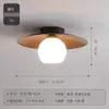 Luz de Corredor, Luz de Teto, Luminária Simples Nórdica para Hall de Entrada, Luz LED Criativa Retrô com Textura de Madeira, Iluminação Minimalista para Varanda
