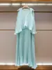 [En Stock] Vestido de Tirantes Transparente Plisado de Moda Femenina de Gama Alta Personalizable Estilo Vacaciones de Verano de Shenzhen Nanyou