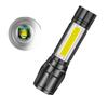 Linterna Zhengjie aleación de aluminio LED luz lateral COB luz fuerte zoom telescópico USB recargable mini linterna 511
