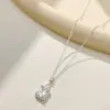 Nuevo y Moderno Collar con Corte de Cristal de Hielo Estrellado, Cadena Elegante para Clavícula de Lujo Sutil y de Nicho, Elegante Accesorio para Mujer