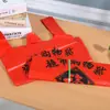 Spot Hongfu palavra super sacola de compras portátil sacola colete sacola de embalagem para frutas e alimentos fabricantes de sacolas colete de plástico