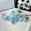 Flores Artificiales Rosas para Decoración de Salón de Bodas, Flores Falsas para Accesorios de Fotografía de Hotel, Guía de Carretera, Arreglo de Piso, Flores y Materiales de Seda