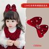 Festivo Rojo Año Nuevo clip para el cabello de niña Princesa cabeza accesorios para el cabello lazo cinta pasador clip para niña festival de mediados de otoño tocado
