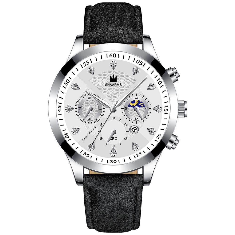 黑色皮带银壳白面银针