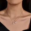 Moda Nueva Transfronteriza Elegante Bolso Cuadrado de Princesa para Mujer Colgante de Moissanita Ocho Corazones Ocho Flechas Un Quilate Transmisión en Vivo Suministro de Fábrica