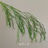 Simulación de hierba Longxu, espárragos, lasaña esponjosa, material de flor de plástico dorado, fila de suelo de boda mori verde, arreglo floral de techo