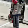 Sudadera para niña para primavera y otoño, top a rayas elegante estilo coreano para niñas mayores, camiseta para niños, camiseta básica, ropa de otoño de moda para niñas
