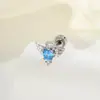 Hensen Acero de Titanio Clavo para Hueso del Oído Alas de Ángel Color Dopamina Circonita Estilo Ins de Gama Alta Joyería para Piercing de Cartílago