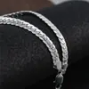Pulsera de plata europea y americana estilo coreano nuevo clásico plateado trenzado Pulsera para mujer pulsera de plata popular transfronteriza