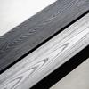 Banco de Madeira Maciça Estilo Wabi-Sabi Banco Longo Cadeira de Jantar Casa Simples Tronco Arco Preto Carbonizado Banco Banco Longo