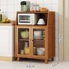 Aparador de madera maciza, armario de almacenamiento, sencillo, integrado, de pared, estrecho, para cocina, sala de estar, pequeño, para cocina
