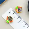 Accesorios Estilo Chino Aleación Esmalte Cloisonné Patrón de Nube Monedas de Agujero Recto, Cuentas, Fortuna y Prosperidad Cuentas de Loto Nube Trasera