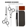 Tijeras de Peluquería, Tijeras Planas de Acero Inoxidable Integradas para Uso Doméstico para Adelgazar y Recortar el Cabello, Juego Completo de Herramientas para Cortar el Cabello