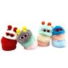Nuevo Lindo Llavero de Oruga de Dibujos Animados Muñeco de Peluche Colgante para Bolsa Llavero Creativo para Coche Pequeño Regalo