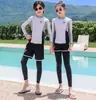 Traje de baño familiar para niños y niñas, talla mediana y grande, pantalón de manga larga, nuevo, protección solar, secado rápido, traje de baño de buceo dividido