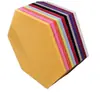 Suministro especial para tablero hexagonal de fieltro de color transfronterizo tablero de fibra de poliéster tablero acústico tablero de mensajes de fieltro forma irregular pegatina decorativa para pared