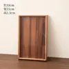 Bandeja rectangular de madera para uso doméstico para colocar tazas de té, vasos de agua, bandeja de té, plato de frutas, bandeja de mano de bambú y madera para hotel y catering
