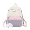 Nova Bolsa de Viagem Casual Fresca e Versátil para Estudantes do Ensino Médio e Universitários, Mochila Transfronteiriça para Alunos do Ensino Fundamental, Mochila Simples com Color-Blocking