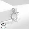 Colgante Minimalista para Mujer al por Mayor Base de Colgante de Cobre DIY Incrustación Redonda 6-10mm Circonita Cúbica Cabujón Imitación Plata 925