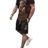 2025 novo Amazon novo europeu e americano transfronteiriço alta qualidade manga curta t-shirt shorts conjunto