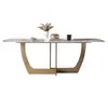 Mesa de Jantar Ardósia Brilhante Estilo Levemente Luxuoso Mesa de Jantar Pedra de Luxo Pandora Mesa de Jantar e Cadeiras Combinação Atmosfera de Villa Criativa