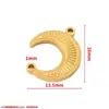 Acero Inoxidable Chapado en Oro Joyería con Goteo de Aceite Estilo Ins Colgante Amor Luna Estrella Brújulas Collar Pendientes DIY Accesorios Pequeños