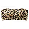 Amazon Cross-Border Sutiã Tomara que Caia Antiderrapante com Estampa de Leopardo para Mulheres Push-Up com Sustentação Sem Aro