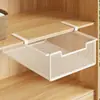 Estante extraíble para armario, organizador de capas para interior de armario, caja de almacenamiento colgante para ropa interior y calcetines, canasta extraíble tipo cajón para colgar debajo