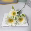 Simulación de girasol, flor de tres cabezas, decoración del hogar, diseño de auditorio de bodas, pintura al óleo retro, accesorios de tiro de girasol, flor falsa