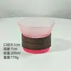 Taza de Café Creativa de Alta Gama con Patrón Vertical de Color Degradado para Colgar de la Oreja, Taza para Bebidas Frías, Taza para Malteada Helado, Vaso para Beber Doméstico