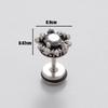 Nuevos pendientes de piercing para hombre acero inoxidable fundición incrustado circonita negra moda personalidad tendencia pendientes retro para hombre
