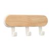 Ganchos de Madeira Simples e Estilosos para Casa, Banheiro, Porta de Vaso Sanitário, Adesivo Sem Furos, Alta Capacidade de Carga