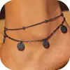 Aliexpress Transfronterizo Acero Inoxidable Hueso de Serpiente Clip de Papel Tobillera Moda Personalidad Simple Versátil Estilo Casual Joyería de Pie de Doble Capa