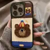 Oso de Peluche Adecuado para Apple 17Promax Dibujo Animado Lindo Iphone16Pro Elegante 15 Estilo Nuevo 14 Flujo
