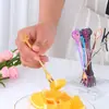 Atacado do Fabricante Aço Inoxidável Criativo Banhado a Ouro Colorido Colheres e Garfos, Colheres de Café, Garfos de Frutas, Colheres de Sobremesa Estilo Japonês, Garfos de Três Dentes