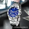 Reloj Popular Transfronterizo para Hombre con Correa de Acero Reloj de Negocios de Alta Gama para Hombre con Esfera Grande Reloj Automático de Cristal Cuarzo