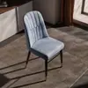 Silla Minimalista Moderna de Lujo Ligero, Silla de Comedor para Hotel, Taburete con Respaldo para Casa de Alquiler, Silla Suave para Ocio en Casa y Mahjong