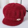 Moda de Invierno Estilo Occidental Sombrero Nuevo Cálido para Niños Invierno Alto Valor de Color para Mediana Edad y Ancianos Forrado de Felpa Grueso Sombrero Tejido para Protección contra el Frío