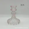 Suporte de Velas de Vidro Simples Europeu Suporte de Cera de Haste Doméstico Suporte de Velas para Mesa de Jantar Romântica Decoração Criativa para Casa