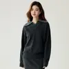 Suéter de cachemira sintética de dos piezas con cuello para mujer, nuevo tejido de lana otoño/invierno, abrigo cálido, top de otoño e invierno